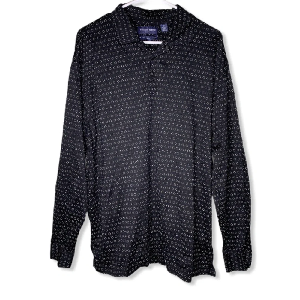 Austin Reed Half Button Down Shirt - Picture 1 of 8